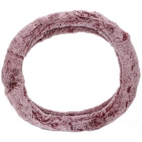 Resim Açık Pembe Plüş Direksiyon Kapağı Huiliang 