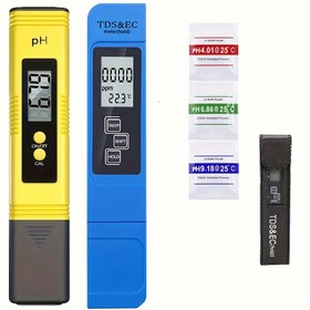Resim 2 adet TDS Metre Dijital Su Test Cihazı Dijital 0.0-14.0 PH Metre Test Cihazı 0-9990ppm TDS&amp;EC LCD Su Saflığı PPM Akvaryum Filtresi 