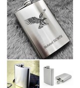 Resim Lexi Bella Sevgiliye İsime Kişiye Özel Kartal Temalı 9 Oz Çelik Cep Matarası 266 Ml Matarası 