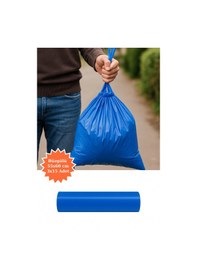 Resim Mavi Büzgülü Çöp Torbası 55x60 Cm 3x15'li Adet Ev Mutfak İş Ofis Avantajlı Paket 