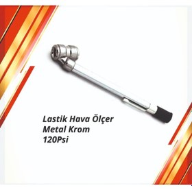 Resim Araç Lastik Hava Basınç Ölçer 10-120 Psi Metal 