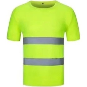 Resim Snapbuy 2023 Floresan Güvenlik Gömleği - Yüksek Görünürlüklü İş T-shirt - Hızlı Kuruma - Model Yaz23bejerkek Bej 
