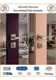 Resim Trendhomm Sedir Rozetli İç Kapı Kolu - Nikel Saten - Oda 