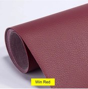 Resim 50 138 Kendinden Yapışkanlı Düzeltme Yama Etiket Ev Kanepe Pu Deri Tamir Etiket Wine Red 50x50cm 