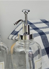 Resim Cam Sıvı Sabunluk Seti - 2li Spreyli Losyon Ve Sabun Dispenseri - 2x500 Ml Şeffaf 