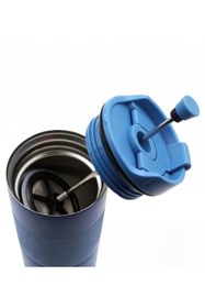Resim Tohana French Press Paslanmaz Çelik Termos (Mavi) 450 ML. 