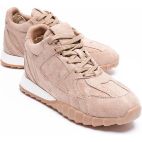 Resim Kadın Süet Spor Ayakkabı Gizli Ökçeli 5 cm Vizon Vastina 