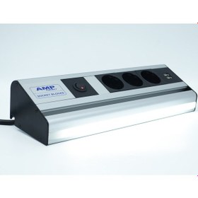 Resim MUTFAK TEZGAH/DOLAP ALTI LED IŞIKLI ANAHTARLI 3ŞEBEKE+2USB PRİZ 