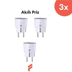 Resim Fonri Akıllı Priz (16 AMPER) 3'lü Set, Uzaktan Kontrol, Anlık Enerji Tüketim Takip, Zamanlayıcı, Tuya 