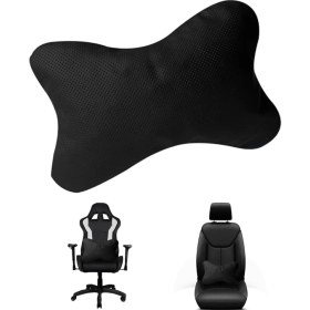 Resim FourForce 3D Ortopedik Oto Araç Oyuncu Koltuk Bel Destek Yastığı 36X26CM 1 Adet AL4336 Siyah 