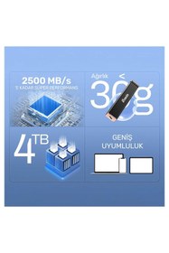 Resim Biwin Pd2000 1tb 1800/2050mb/s Gen2x2 Type-c Taşınabilir Ssd 