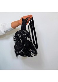 Resim Fiyra Crn Siyah Pullu Kız Çocuk Sırt Çantası 16cmx20cmx10cm Siyah 