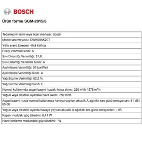 Resim BOSCH DWK68AK20T DAVLUMBAZ 