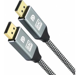 Resim Alfais 4792 3 Metre 8k Displayport Kablosu Dp 1.4 Erkek Erkek 