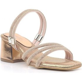 Resim Hapshoe Judy Bakır Taşlı Kız Çocuk Topuklu Terlik Ayakkabı Bakır 