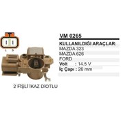 Resim Konjektor 12V Mazda Binek 323 626 2 Fisli 504630767 