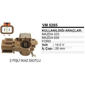 Resim Konjektor 12V Mazda Binek 323 626 2 Fisli 504630767 