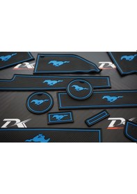 Resim Ford Mustang 6 2015-2019 Araç Içi Silikon Kaymaz Ped Kaplama Seti (547230239) 