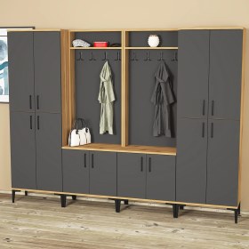 Resim Kalender Dekor Rose-1-1-4-4 Portmanto Vestiyer Ayakkabılık RS06 