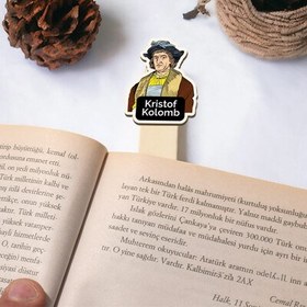 Resim Kristof Kolomb Esprili Çubuk Kitap Ayracı 