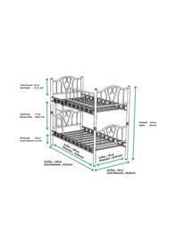 Resim Mobilyabazari Toronto Metal Ferforje Ranza 90*190 Cm 