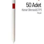 Resim İleri Trafik 50'li Kenar Dikmesi Seti (CTP) Beyaz 