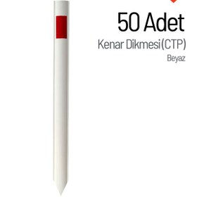 Resim İleri Trafik 50'li Kenar Dikmesi Seti (CTP) Beyaz 