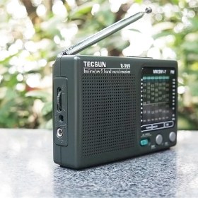 Resim Ganbao Siyah Tecsun R-909C Siyah Çalar Saat Radyo Dijital Taşınabilir Ekran Fm/mw/sw Yüksek Hassasiyetli LCD Ses ile Çok Bantlı Kampüs Radyosu (Yurt Dışından) 