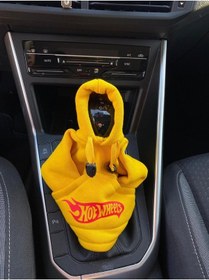 Resim Vites Poları Kapşonlu Aksesuar Sweatshırt Sarı Hotwheels 