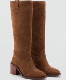 Resim MANGO Teen Uzun deri çizme 