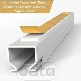 Resim 4 Metre (25X16) | Kendinden Yapışkanlı Kablo Kanalı | 4m (10 Adet x 40CM) | Kablo Gizleyici 