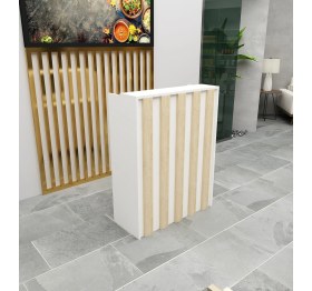 Resim Morepp Erva Karşılama Bankosu ,110 cm ,ofis,kasa,resepsiyon Masası| Beyaz-Safirmeşe 