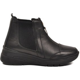 Resim Aspor Siyah Hakiki Deri İçi Polarlı Kadın Düz Bot Çok Renkli 