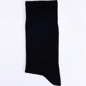 Resim Tudors Unisex Çizgili Kolej Siyah Tenis Çorabı-28757 - Erkek Siyah 