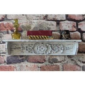 Resim Neiwel Vintage Duen Eskitme Beyaz Raf 