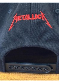 Resim Hamze Metallica Nakışlı Siyah Hip Hop Snapback Rapper Basket Cap Şapka 