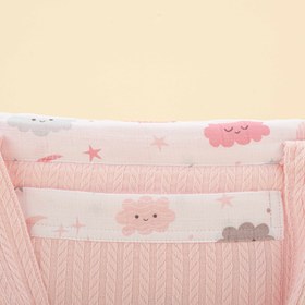 Resim Bebek Bakım Çantası - Şeker Pembe Örgü - Pembe Bulut 