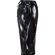 Resim Kadın Şık Tie-Dye Baskılı Plaj Sarma Etek 