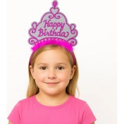 Resim Pembe Happy Birthday Doğum Günü Prenses Tacı 