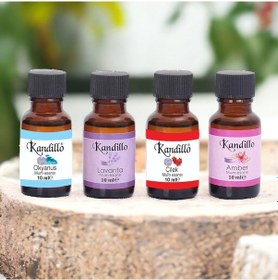 Resim Popüler 4'lü Mum Esansı Seti, Amber, Çilek, Lavanta, Okyanus Buhu 