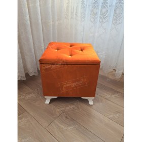 Resim AldaGelsin Lüks Sandıklı Tabure Ayakucu Puf 