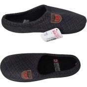 Resim Gezer Erkek Gri-Siyah Desenli Ortopedik Taban Ev İçi Günlük Terlik 