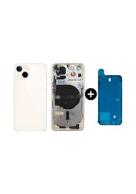 Resim Apple Uyumlu iPhone 13 Boş Kasa Beyaz + Sıvı Ve Toz Bandı 