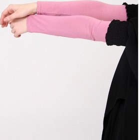 Resim Manolyaşal İslamic Hijab Likralı Kaymayan Kurtarıcı 1 Çift Tesettür Kolluk Pembe 