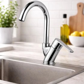 Resim Lavabo Bataryası 40 Lık 5 Yıl Garantili Mix Delta Eviye Lavabo Bataryası Çift Su Girişlidir 