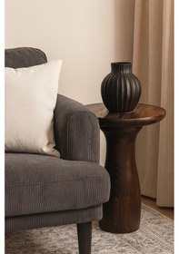 Resim Ahşap Mantar Sehpa Doğal Ceviz Renk Tekli Yan Sehpa Modeli Kahverengi 