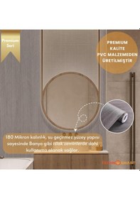 Resim Technosmart 60 500cm Kendinden Yapışkanlı Balıksırtı Desenli Premium Duvar Kağıdı Masa Dolap Kaplama Vizon 