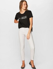 Resim Faik Sönmez Kadın Slim Fit Klasik Pantolon B00052 Taş 