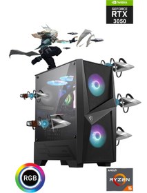 Resim Güneysu Gaming r5-Ggwp-61 Ryzen 5 5600 16GB Ddr4 500 GB M.2 SSD Rtx 3050 8gb Oyuncu Bilgisayarı 