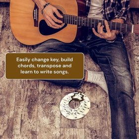 Resim Müzik Besteciliği için Ahşap Melodi Aracı, Şarj Edilmemiş Ahşap Enstrüman Aksesuarı, Kolay Kullanımlı Akor & Transpozisyon Öğrenme Yardımcısı 